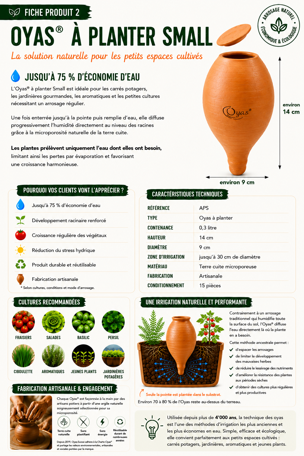 Oyas à planter Naturelle SMALL – Image 2